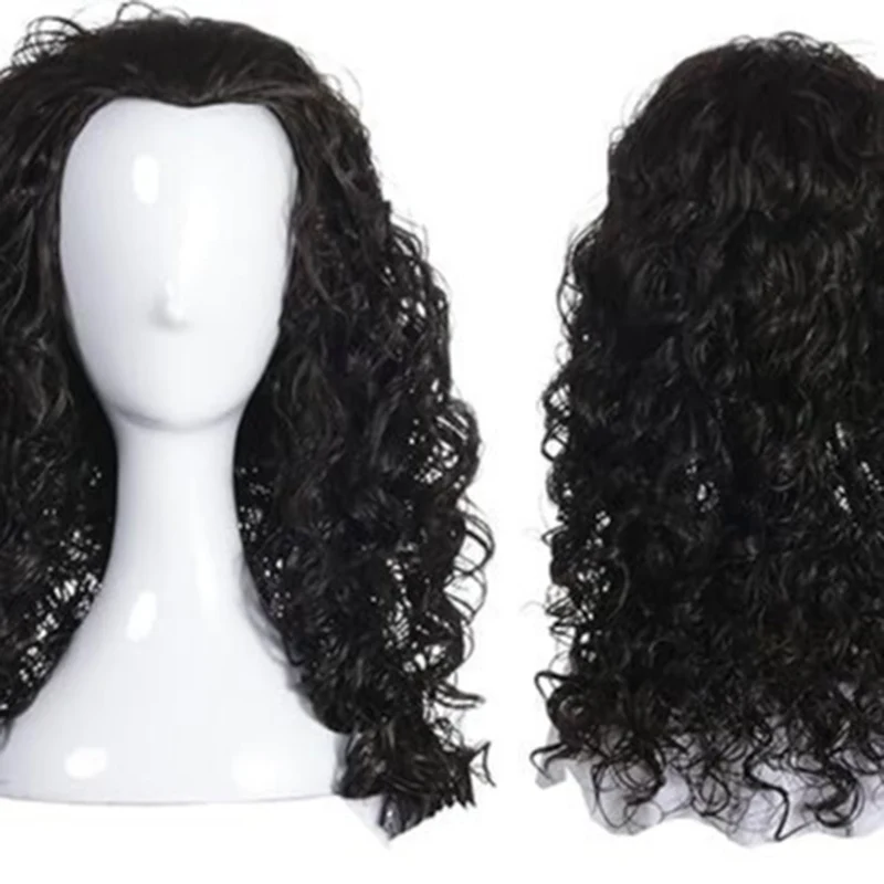 ماوي شخصية النمذجة شعر مستعار أنيمي موانا ديميجود دور أغطية الرأس لا الانفجارات طويل مجعد الشعر المرحلة تأثيري الملابس مباراة غطاء شعر مستعار