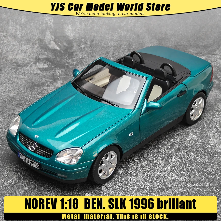 Modelo em miniatura NOREV 1:18 BEN. Modelo de Carro Clássico SLK 1996, Carro Esportivo de Metal, Presente de Aniversário para Namorado