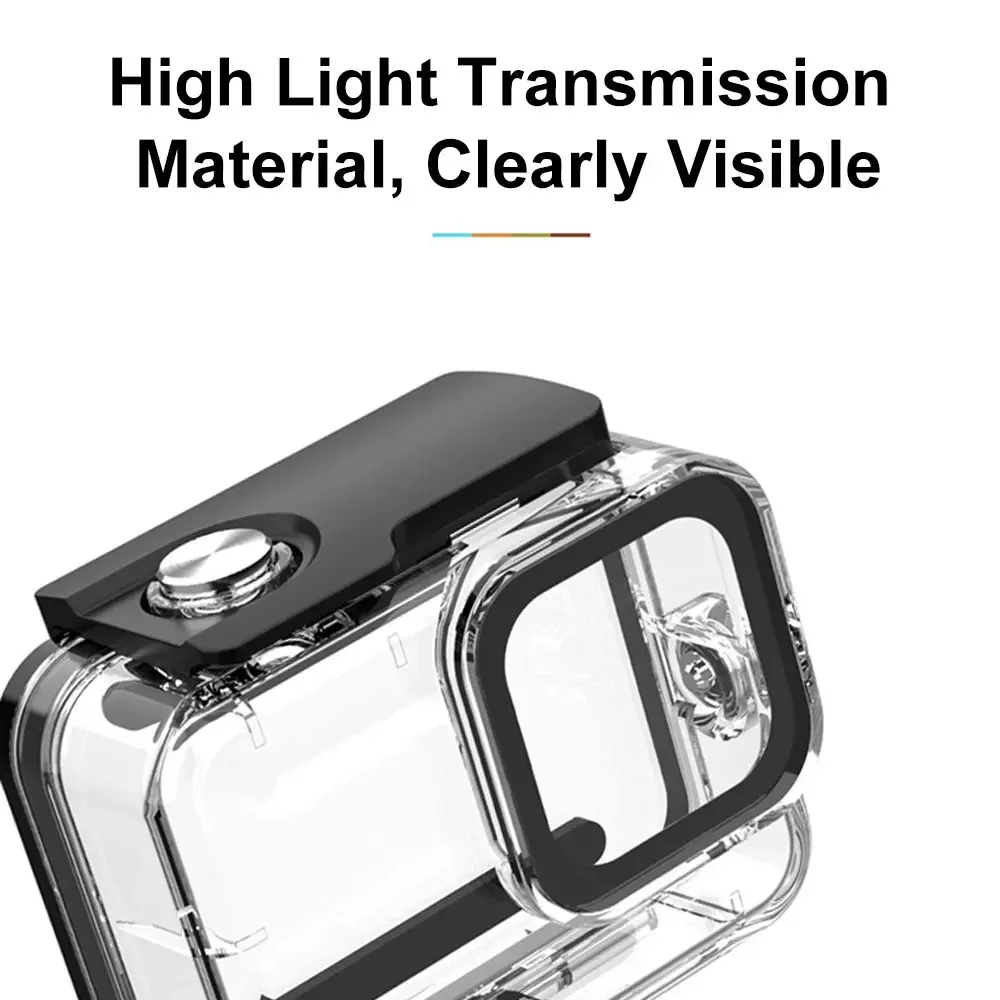 

For GoPro Hero 11 10 9 Case Waterproof 60M Housing Diving Protective For Go Pro 9 10 ForGoPro9 Underwater Dive Cover Accessories