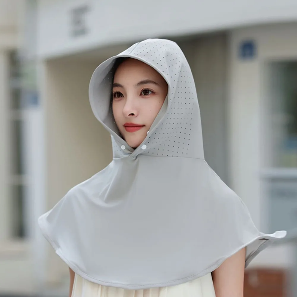 

Wide Brim Ice Silk Sunscreen Hat UV Anti Sunscreen Mountaineering Hat Neck Protection Visors Cap Shawl Fisherman Hat Outdoor
