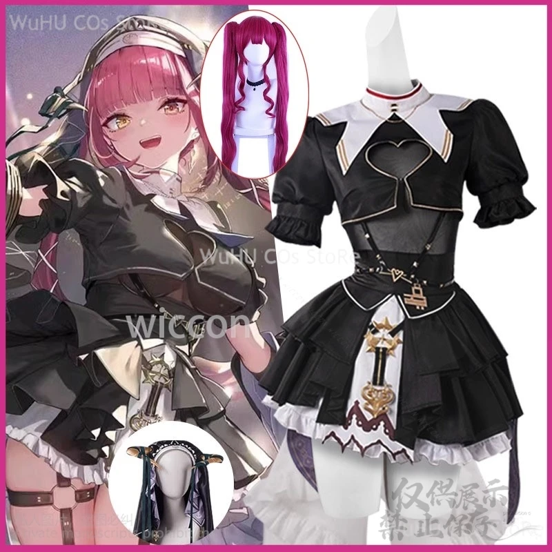 Houshou Marine Cosplay Anime Hololive Vtuber YouTuber Kostüm Sexy Nonne Kleid Lolita Halloween Weihnachten Für Mädchen Angepasst