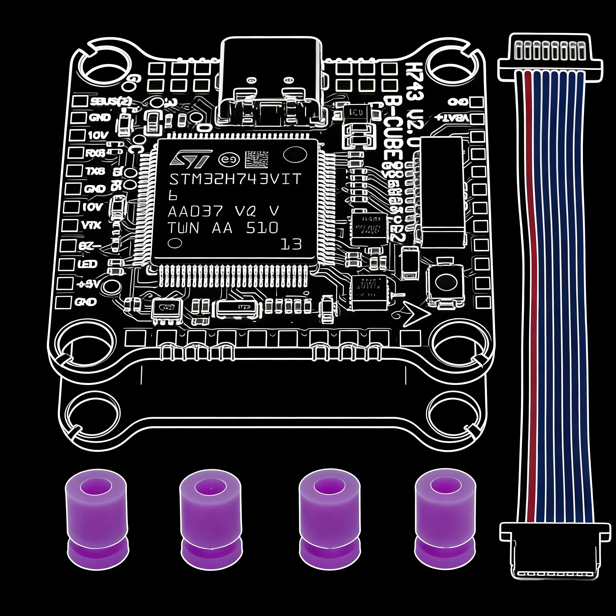 F722 F7/F745 V2 H743 Flight Control 45A/60A 4INI ESC VTX1000 Video 1080P Camera INAV Betaflight Flight Controller RC Drone FPV