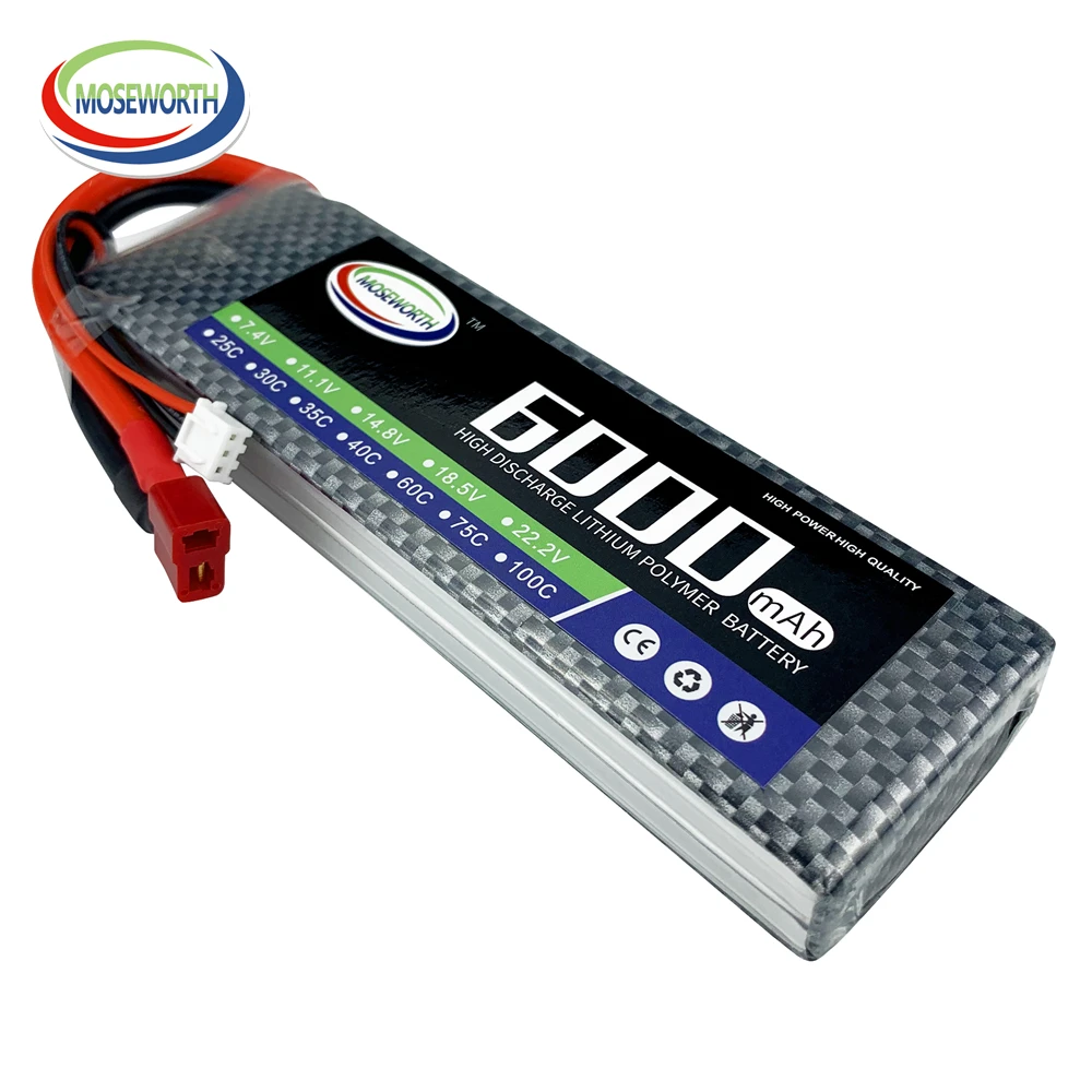 Moseworth 7,4 V 1300 mah 2200 mah 3300 mah 4200 5200 mah 6000 mAh 25C 30C 35C 40C 60C RC Flugzeug LiPo Batterie Für RC Drone Auto Boot