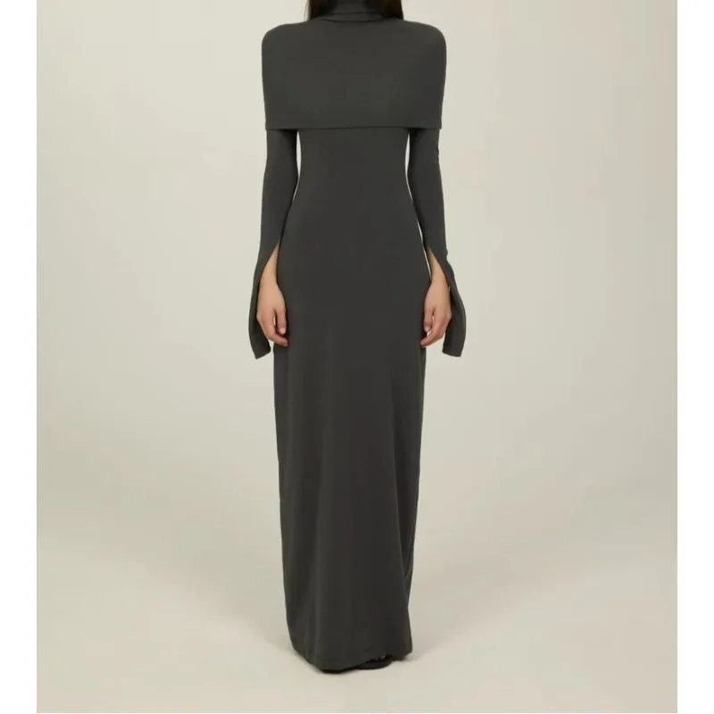 

Original Long French Knitted Dress Women's Autumn and Winter Knitted Skirt Spring and Autumn