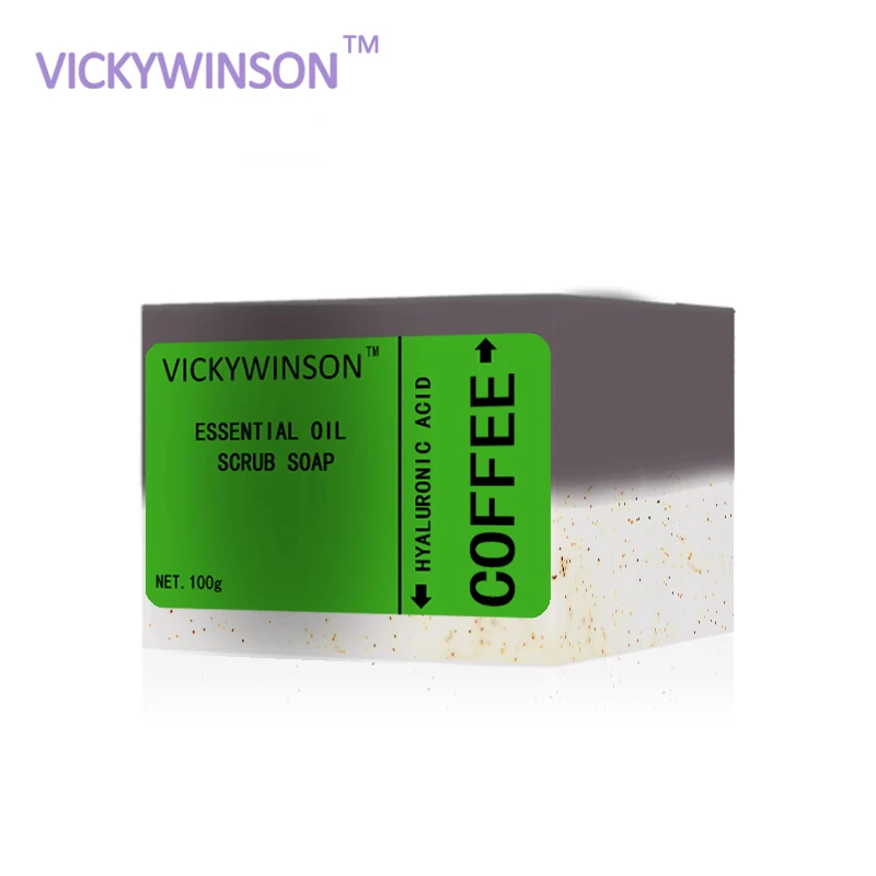 Jabón exfoliante de doble uso con esencia de café, jabón de manos de baño exfoliante limpio de 100g, jabón facial hidratante