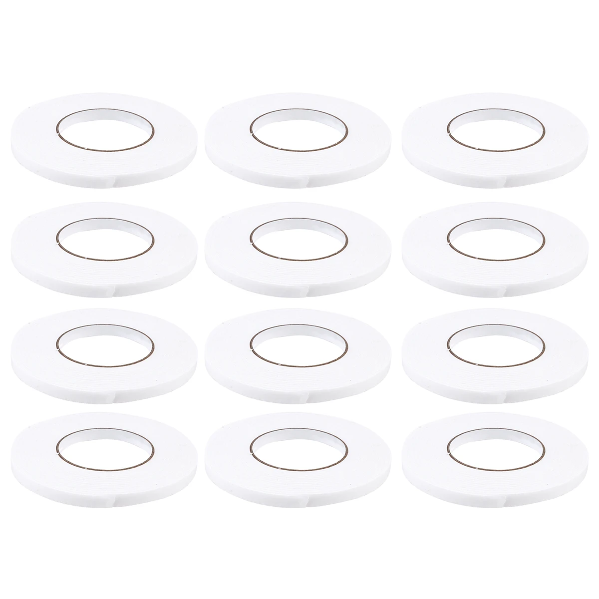 

12 Rolls Thin Double-sided Foam Glue Heavy Duty Tape Door Sealing Strip Adhesive Strips