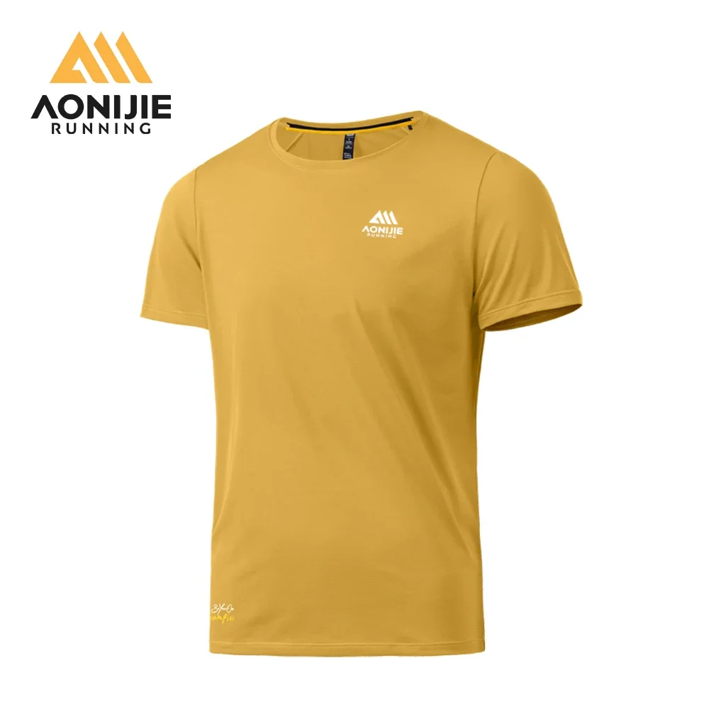 AONIJIE FM5231 Men's Sports Short-sleeves Which Are Light Soft and Close-fitting Comfortable Breathable and Not Stuffy
