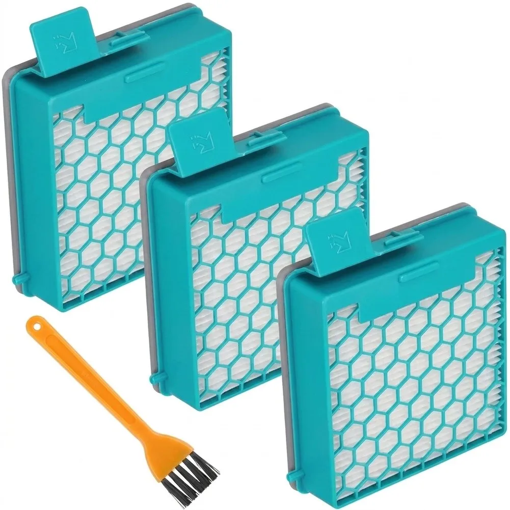 Filter Kit for Miele For Boost For CX1 Vacuum Cleaner for Cat 11169285 Includes 3 HEPA Grade Filters and 1 Nylon Cleaning Brush