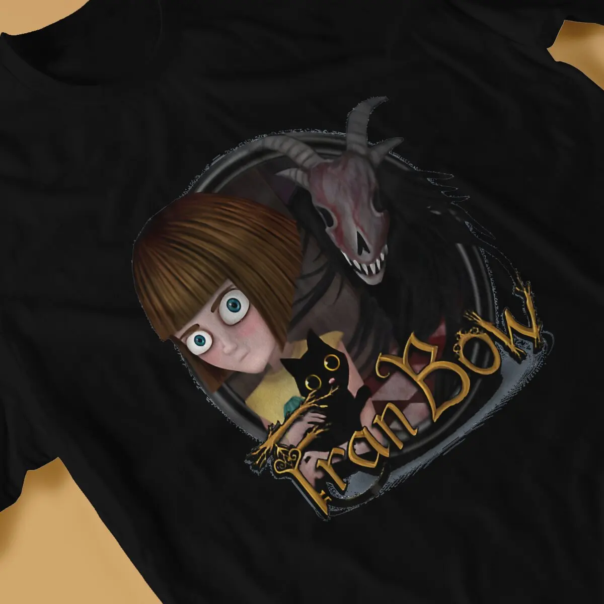 Fran Bow Game Goat Tshirt Homme Men\'s Clothes Polyester T Shirt For Men