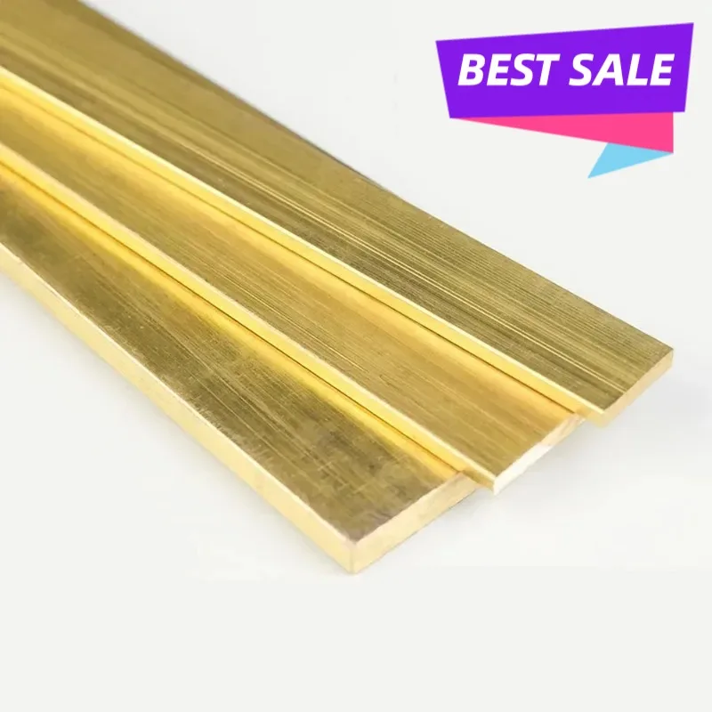 Thickness 3mm to 20mm H59 Brass Flat Bar Rectangular Solid Metal Sheet Metal Plate Pure Copper