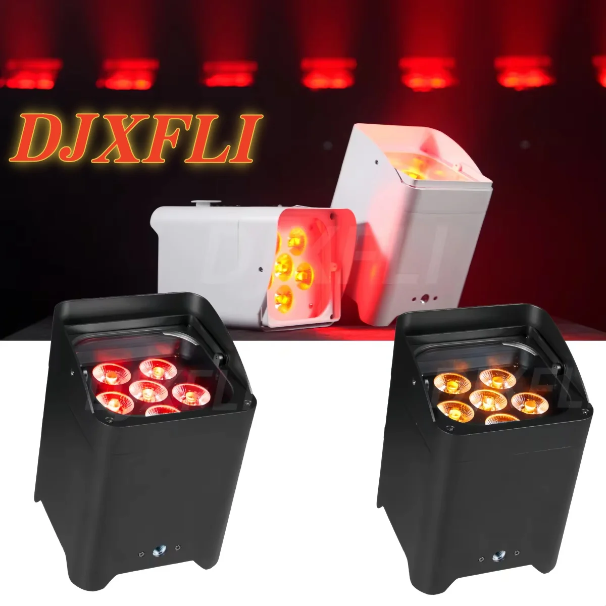 Professional 6x18W RGBWAUV 6in1 Wireless Battery Par Light for Stage Party DJ Disco Events - Portable Color Changing Light Show