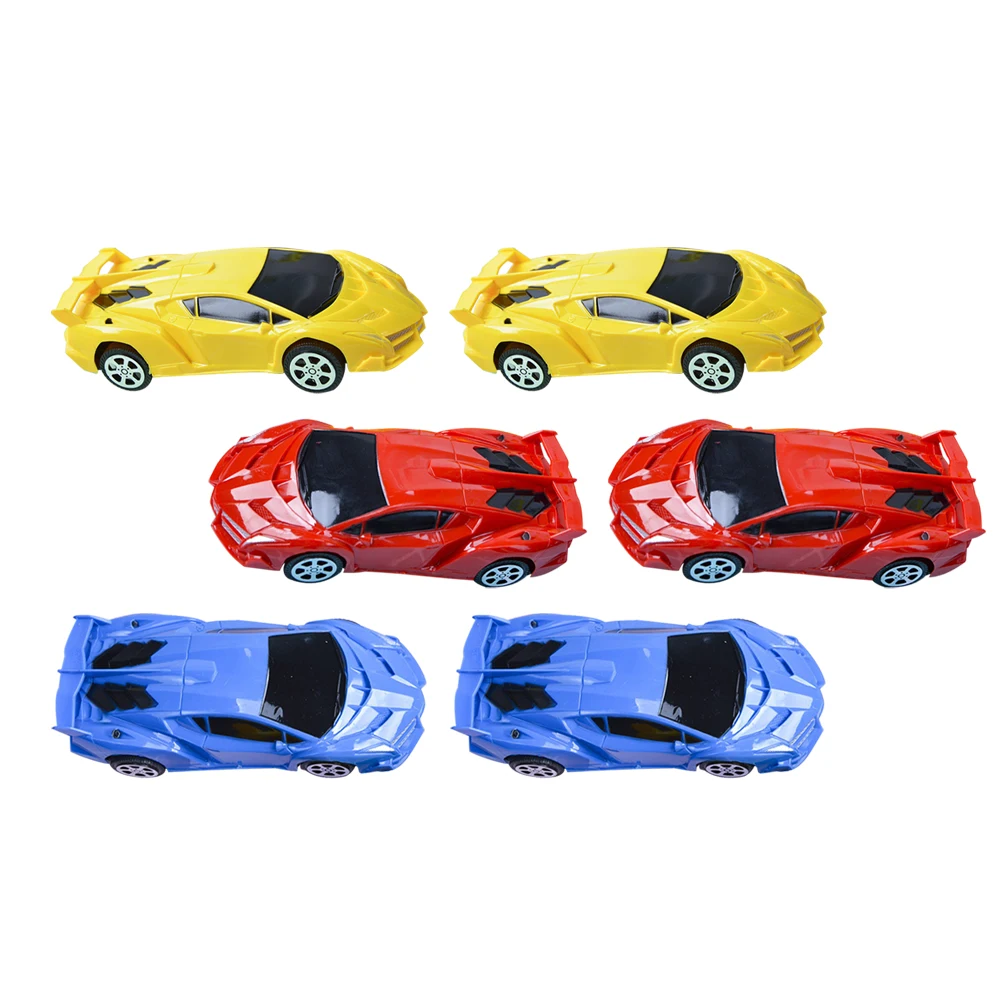

6 Pcs FRICTION CAR Cars Kids Toys Party Favors Small Push Inertial Vehicles Toddler