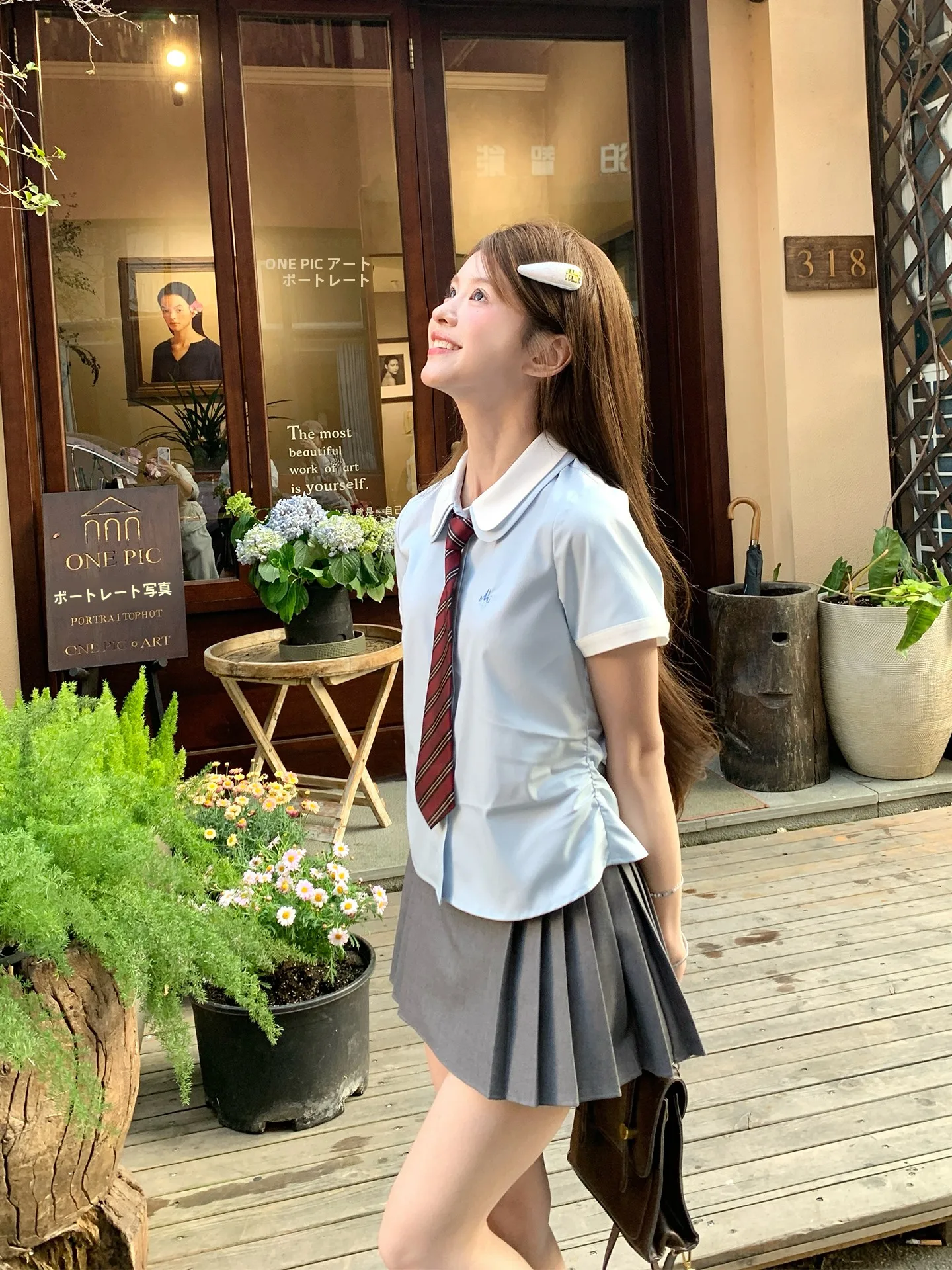 

Женская летняя рубашка Tokyo Annual Record JK с коротким рукавом, в школьном стиле, с воротником-стойкой, универсальная, дышащая, из полиэстера