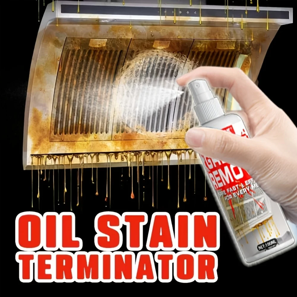 Limpiador Profesional para Manchas de Grasa en el Hogar, para Campanas Extractoras, Utensilios de Cocina, Estufas, Hornos y Otros Electrodomésticos Metálicos, Limpieza Profunda