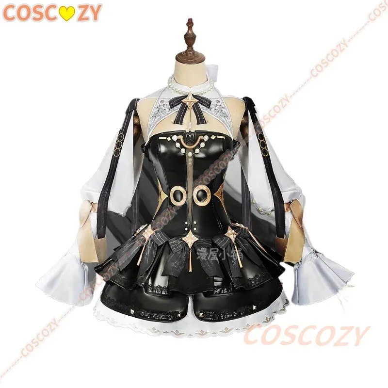 Juego Zenless Zone Zero Astra Yao candelabro Cosplay disfraz peluca sombreros pendientes agente traje de cuero negro uniforme de Halloween