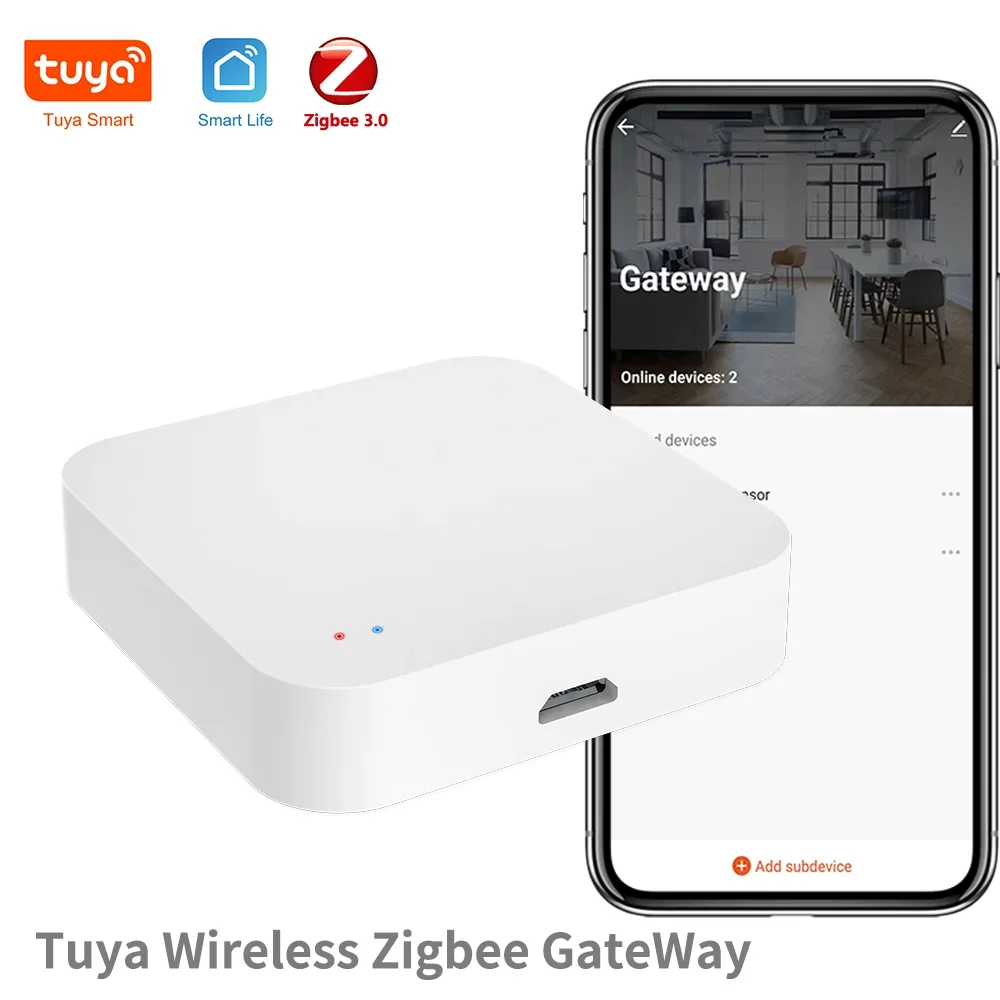 Tuya Zigbee Hub Wireless Multi Mode Gateway For Smart Home Automation for ZigBee Devices Via Smart Life