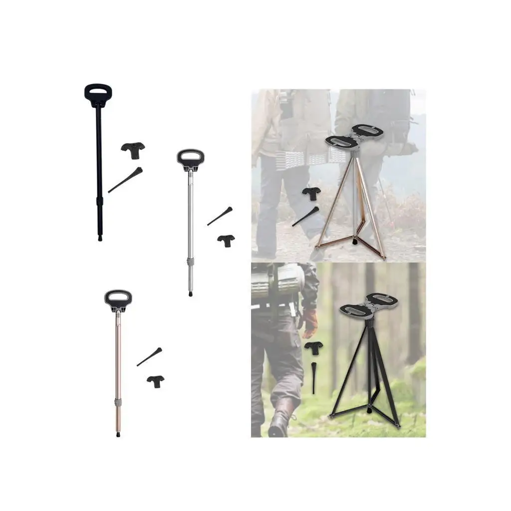 

Трость с сиденьем, треккинговые палки, прочный портативный штатив, табурет-трость для мужчин, женщин, пожилых людей, альпинизма, путешествий