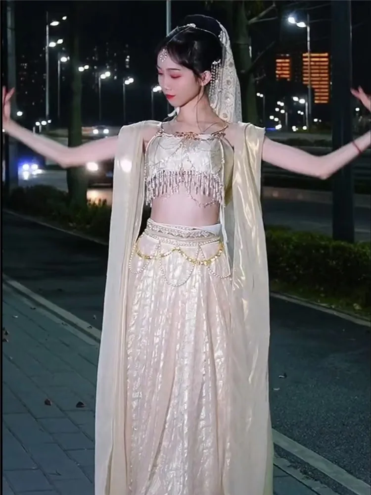 

Hanfu female dance costume Western Regions exotic style performance flowing set