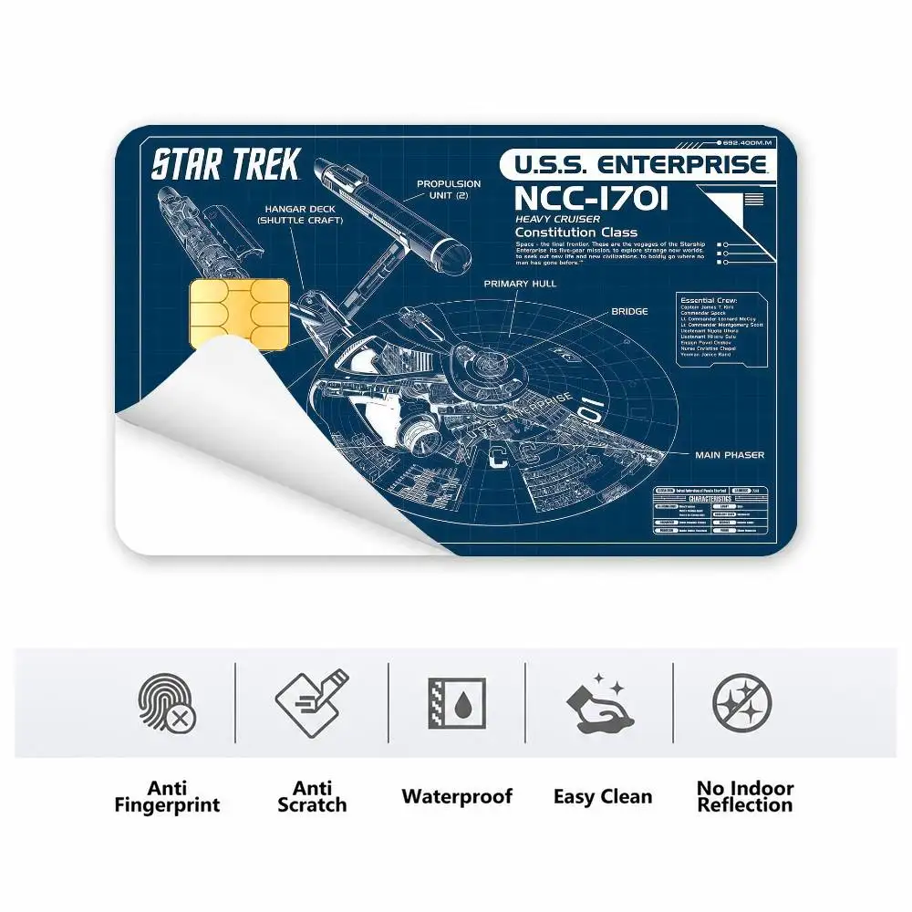 S-Star T-Trek Film 4 Pcs! Waterproof stickers card for credit cards, debit cards, and transit cards view 6