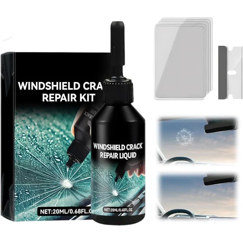 Car Windshield Crack Repair Kit Nano Glass Repair Fluid Quick Fix Crack Glue Auto Window Glass Chip Shatter Restoration Tools