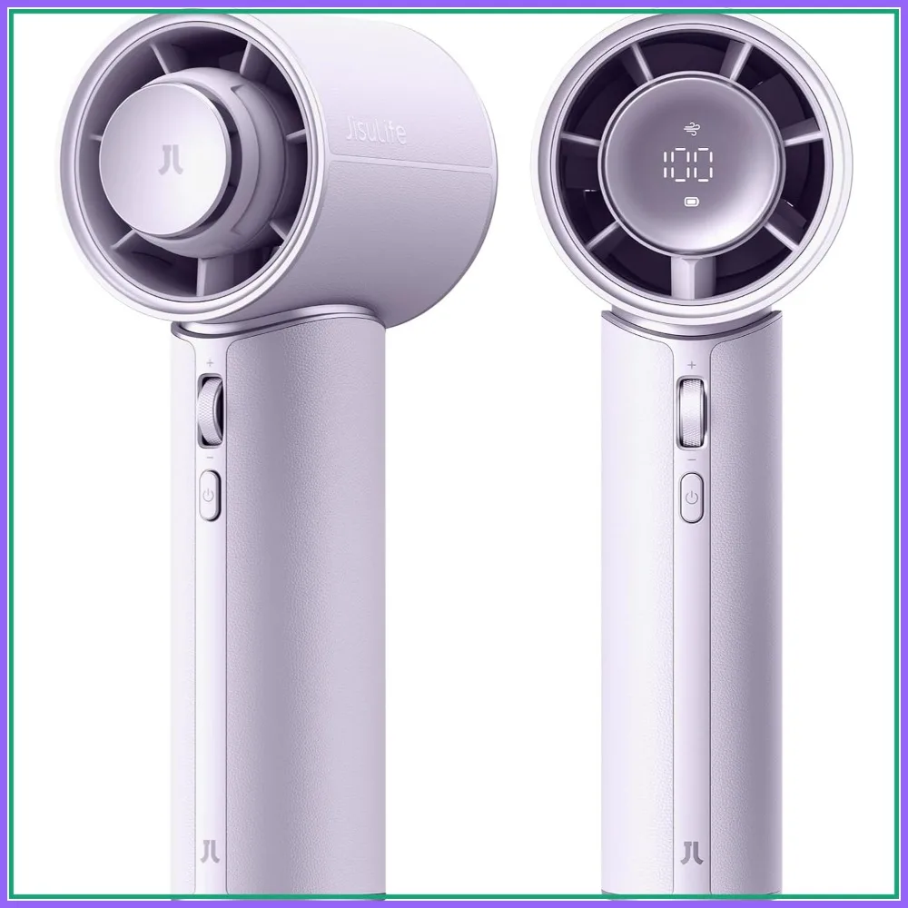 

Mini Handheld Fan Pro1 - 30H Battery, 100 Speeds, Aroma Pod, PU Leather, Portable for Travel Outdoor Concerts