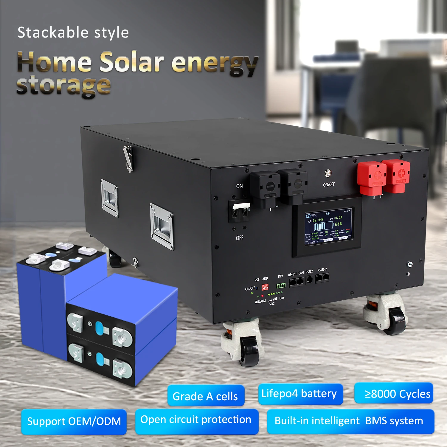 New Design Multi-Purpose Home Savings Solar Box 15kwh Lifepo4 Battery Box Battery Accessories for 48V/51.2V Lifepo4 Batteries