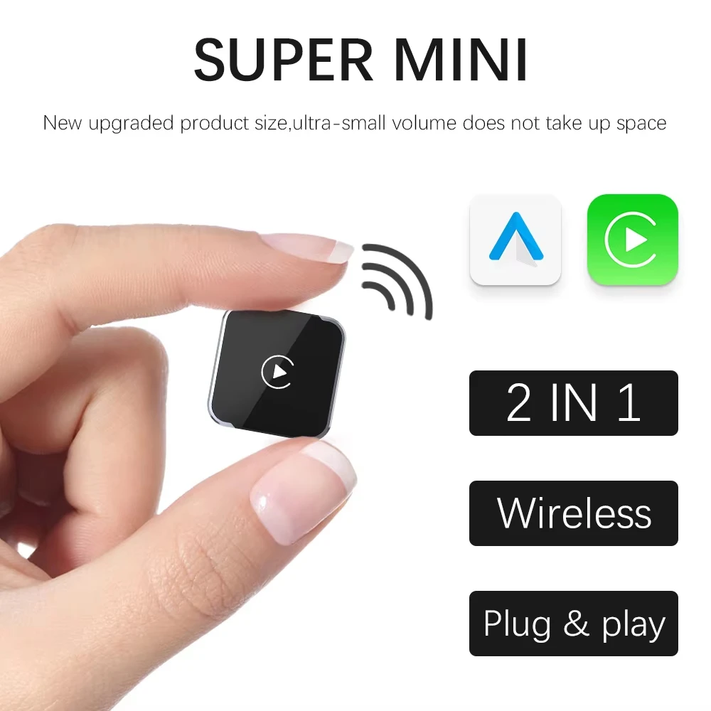 

USB Dongle Carplay Airplay Android Auto Adapter Car Connectivity Wireless Audio Streaming Device