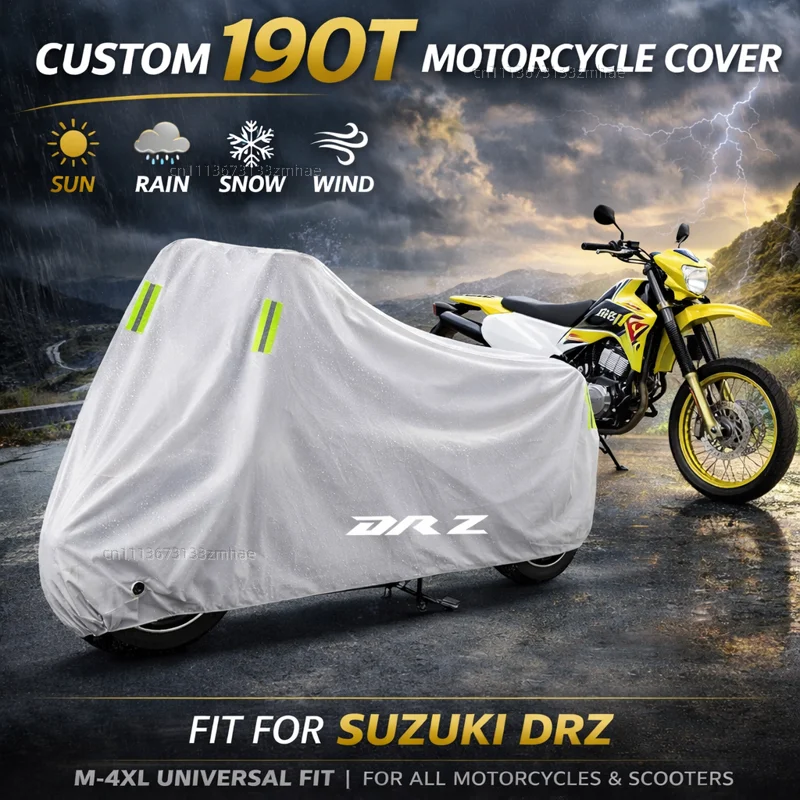

For Suzuki Drz 400 drz400e DRZ400 Drz400s Motorcycle Cover Waterproof Heavy Duty Outdoor Rain Dust Sun Protector