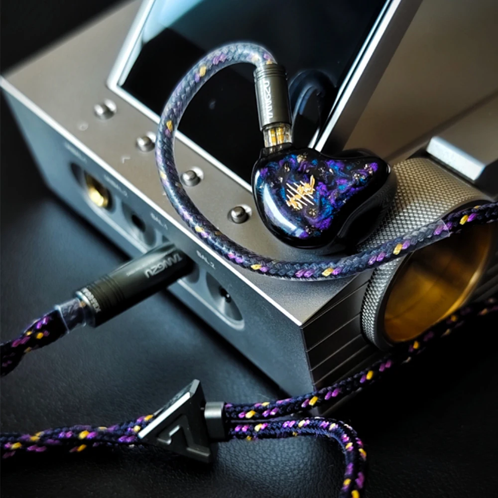 TANGZU TIAN PENG HIFI IEMs 1DD 6BA 1BC Гибридный драйвер Наушники-вкладыши Монитор Наушники 4,4 мм Балансовые наушники