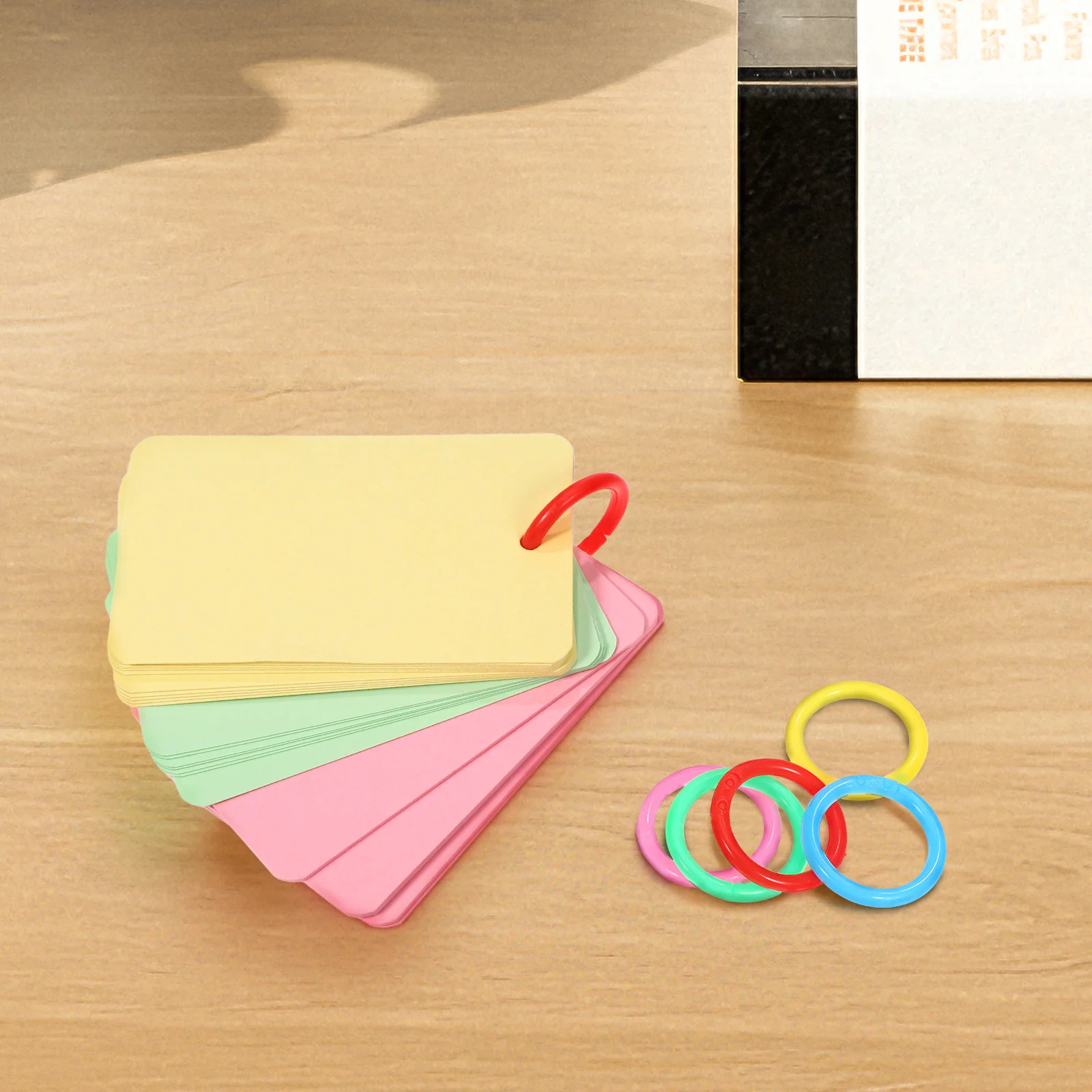 120개 컬러 바인더 링 루즈 리프 북 바인딩 클립 플래시카드 공예 링 링 바인더 사무용품 노트북용