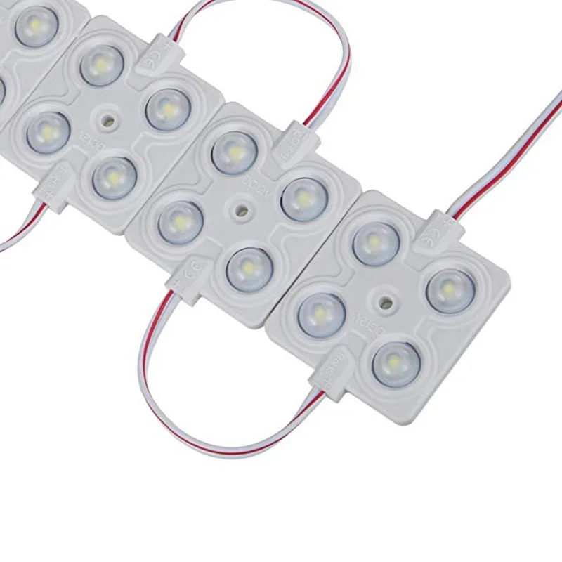 

500pcs LED Module 4 LED 160 Deg With Lens 2835 Module 12V Waterproof Super Brighter Square LED Modules Lighting