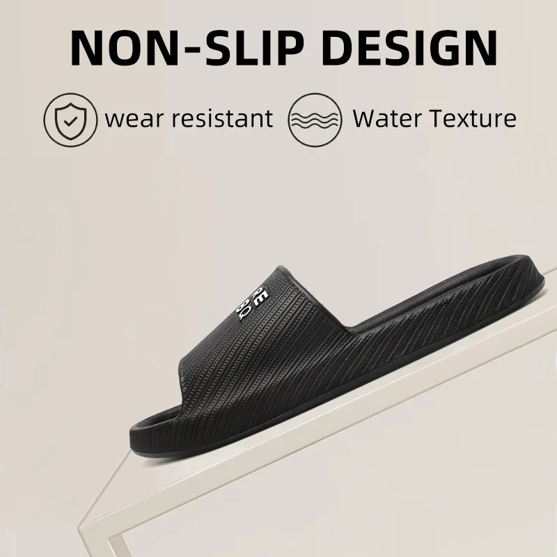 Fashion Summer Couple Non-slip Flat Slides Lithe Soft Cosy Seabeach Sandals Men\'s Slippers Women Casual Home Indoor Flip Flops F