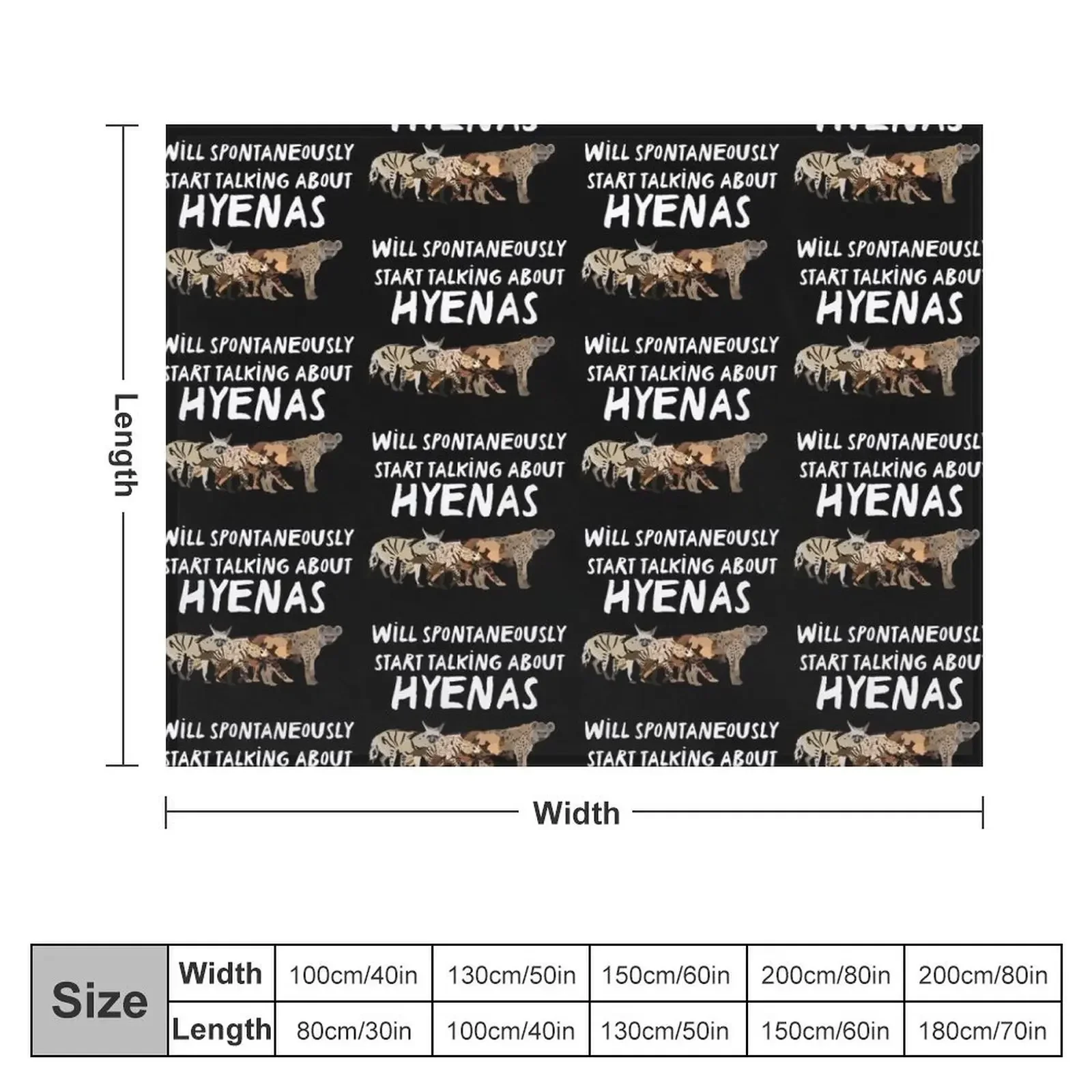 Will Spontaneously Start Talking About Hyenas Throw Blanket sofa bed Luxury Designer Decorative Throw Giant Sofa Blankets