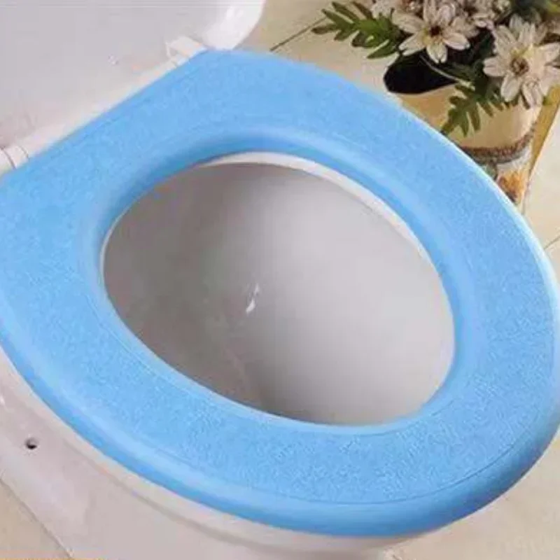 Winter Warm Toilet Seat Cover Waterpoof Soft Closestool Mat Bathroom Pad O-shape Toilet Seat Bidet Toilet Cover Accessories