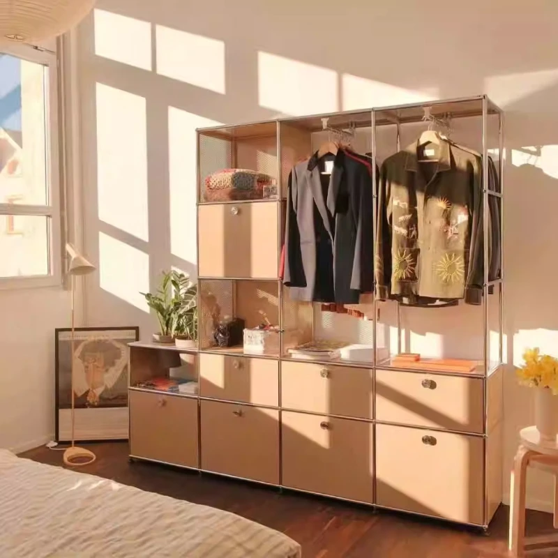 

Combination wardrobe 0 formaldehyde stainless steel shoe cabinet storage edge retro dining side cabinet