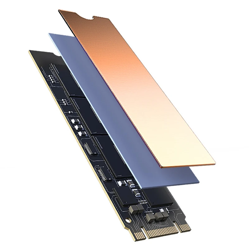 TEUCER M.2 NVME SSD Heastink 2280 Pure Copper Cooling Fins with Nano Thermal Pad For Laptop Computer Accessories