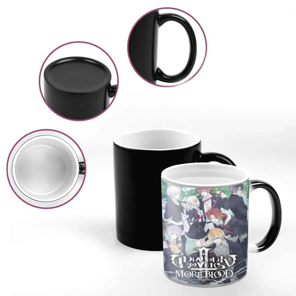 Anime D-Diabolik Lovers Movie Friends Birthday Gifts Color Changing Magic Ceramic Creative Coffee Mugs Tea Cups