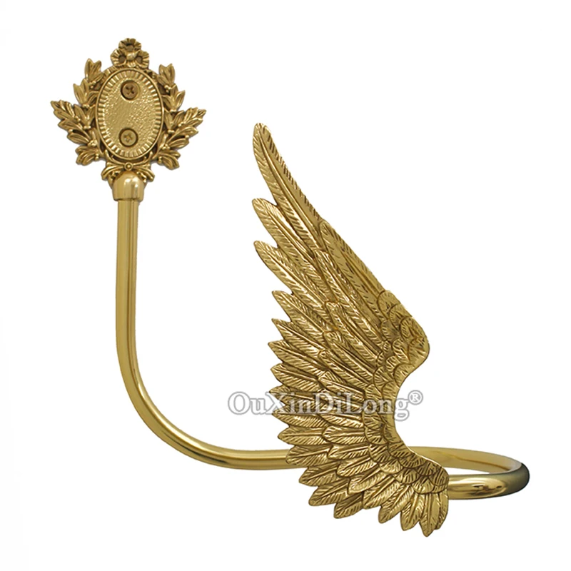 Imagem -03 - Sólido Bronze Francês Angel Wing Drapery Holdbacks High-end Cortina Wall Tie Ganchos Traseiros Janela Hardware Decorativo Luxo Par