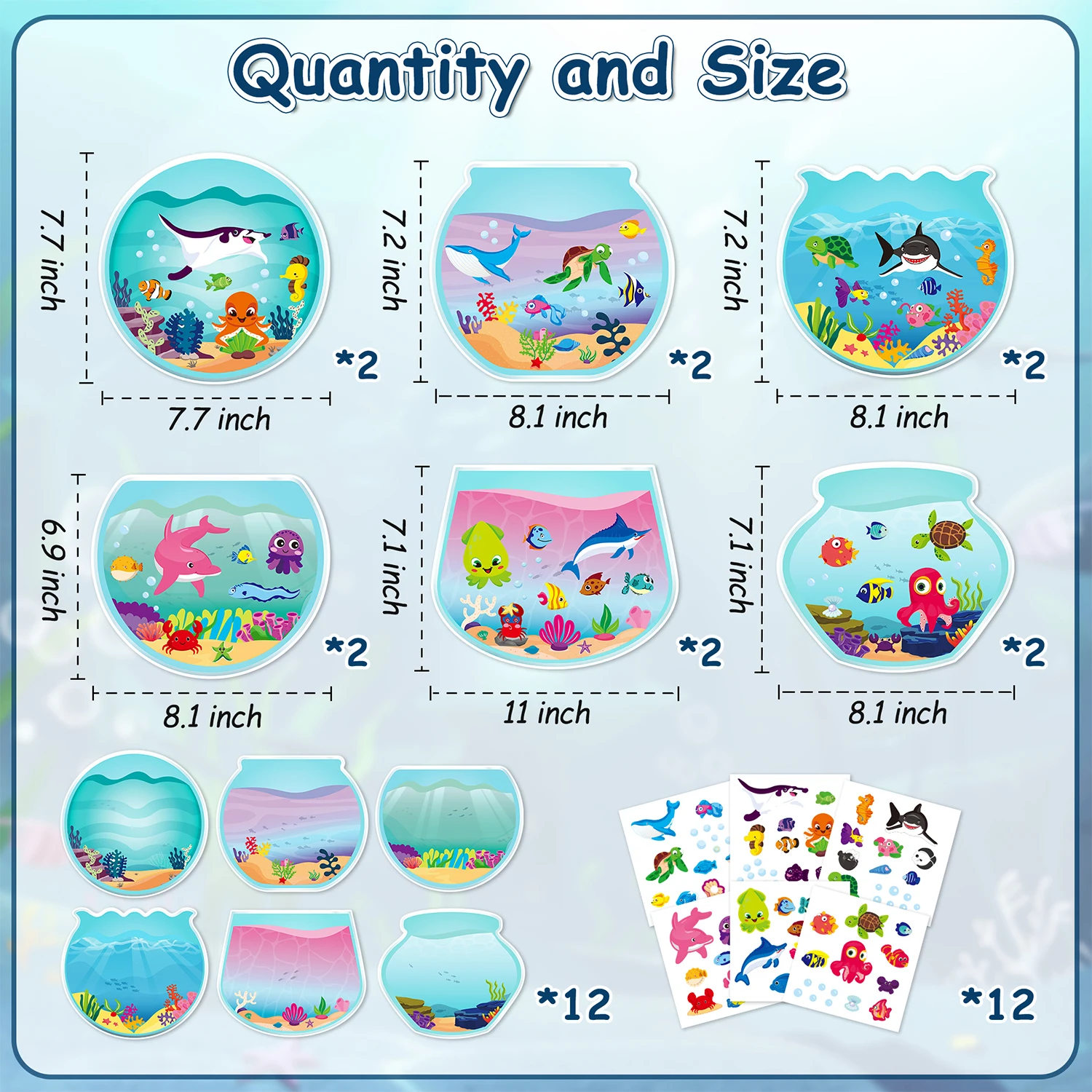 Adesivos DIY de Animais Marinh - Art Craft For 3 Year Old avaliação e preço