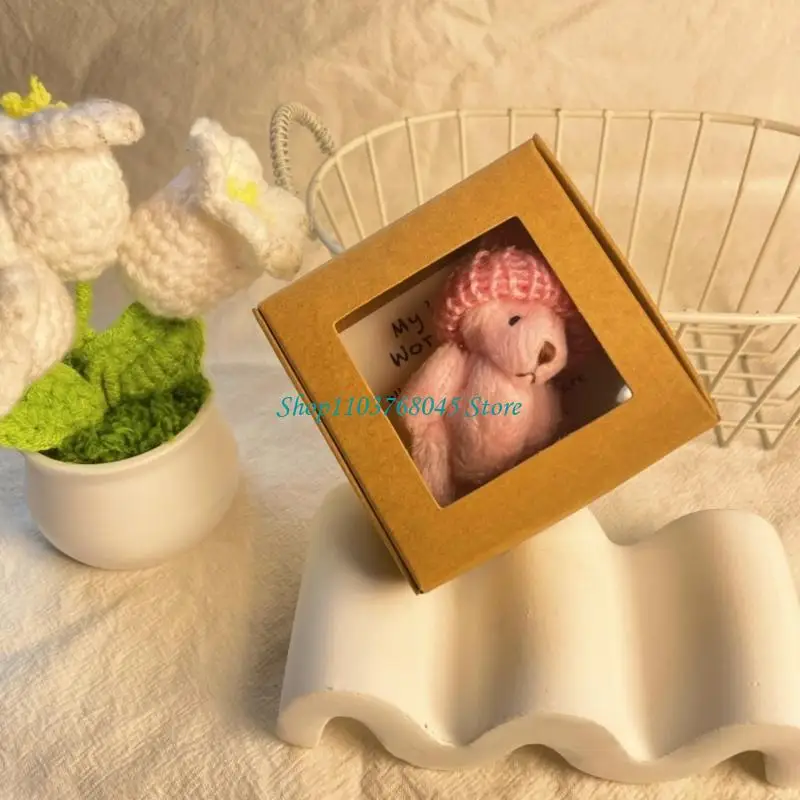 R53F Soft Plushes Traveling Bear Premium Box Packaging Kids Party Safe Durability Portable Companions Plushes Toy