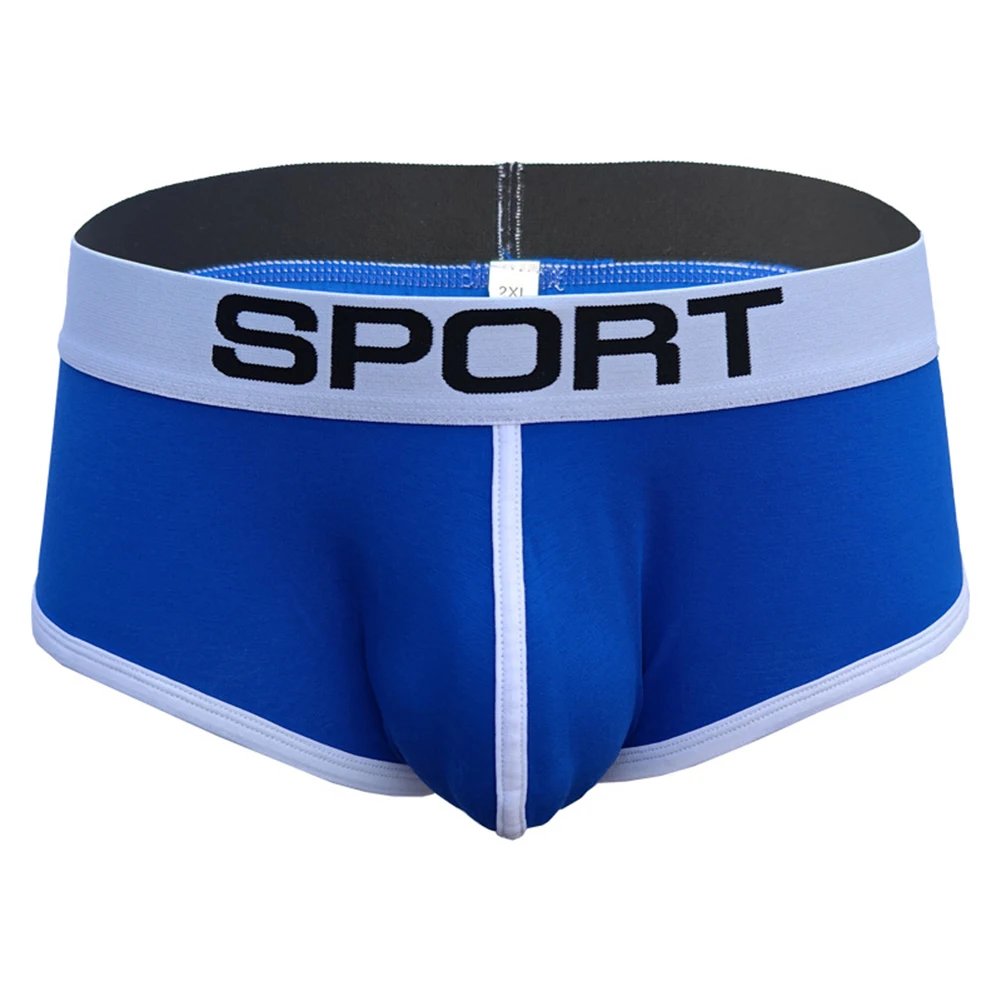 Men Sexy Underwear Soft Cotton Comfortable Briefs Trunks Sport Gym Fitness Underpants Low Waist Panties Breathable Underwear