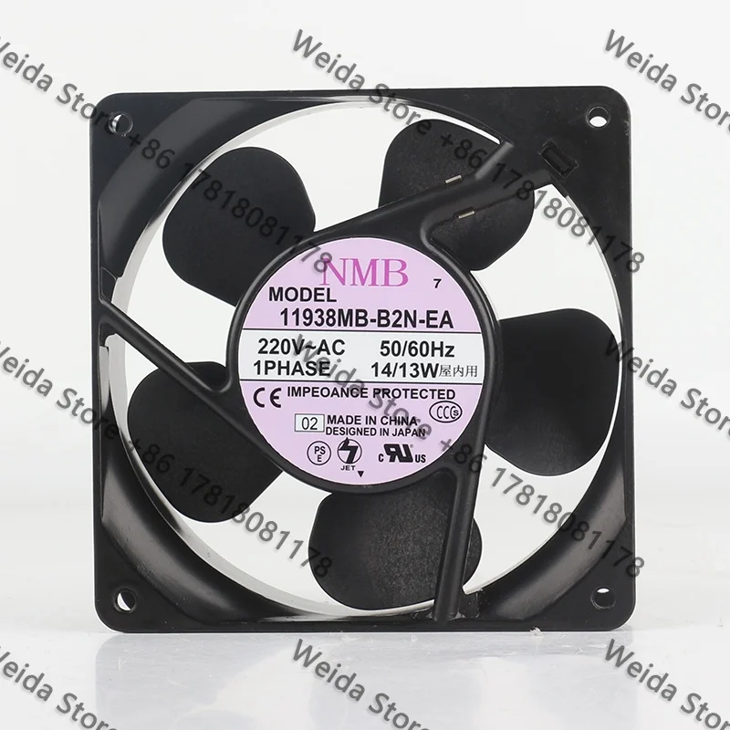 Original NMB 220V 14/13W 12038 cabinet 12CM Aluminum frame 11938MB-B2N-EA 120X120X38MM cooling fan