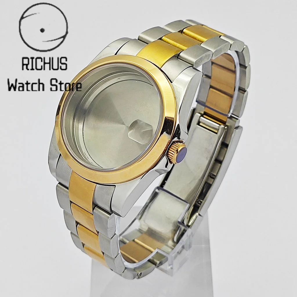 

RICHUS NH35 36mm/39mm Rose Gold Watch Case Sapphire Glass Fit NH34 NH35 NH36 ETA2824 PT5000 Movement Watch Accessories