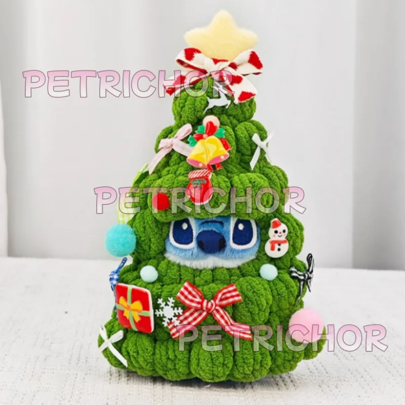 재고 있음 스티치 플러시 장식품 귀여운 스티치 키체인 만화 크리스마스 트리 장식 선물