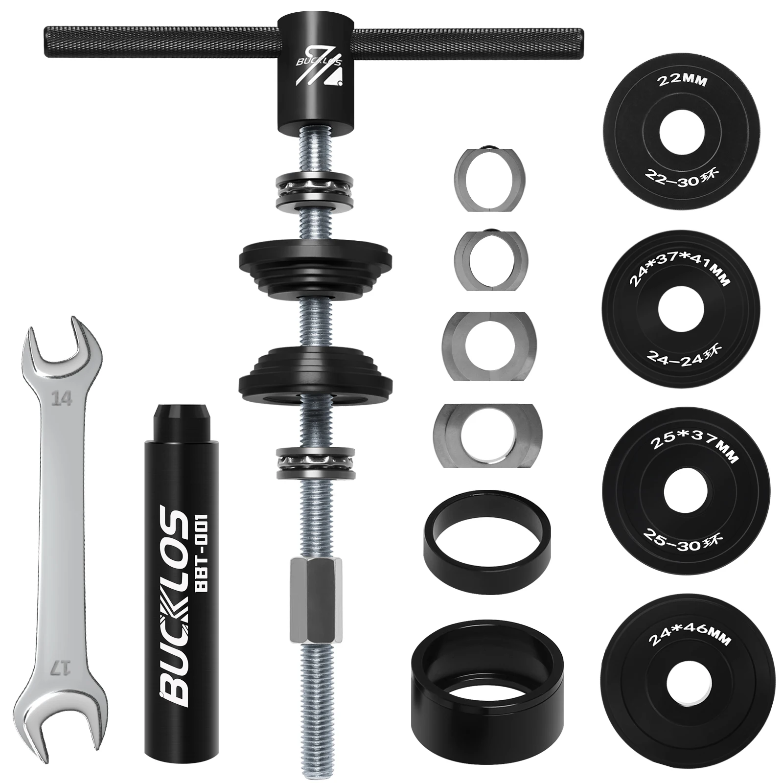 BUCKLOS Bicycle Bearings Extractor Installation Tool Bike Wheels/Hub Bottom Bracket Press Set BB Axis Soft Tail Frame Repair Kit