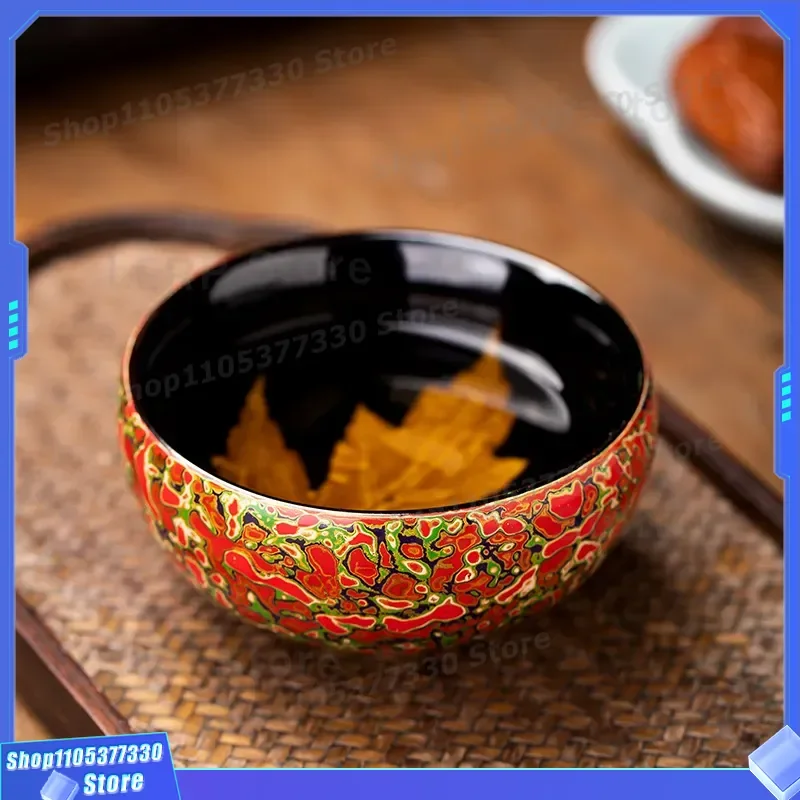 Large Lacquer Ceramic Tea Set High End Master Cup Kung Fu Jianzhan Teacup Gilt Gift Box Ware For Drinking Traditional Style