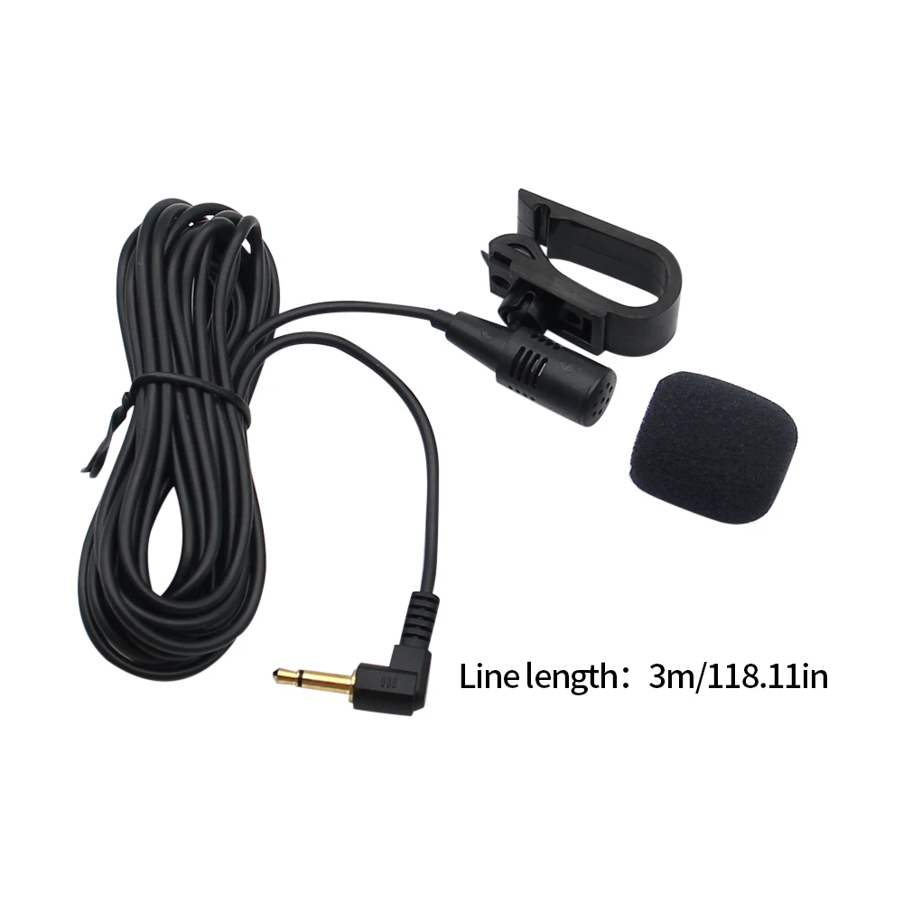 أحدث 3M سيارة صغيرة الصوت ميكروفون 3.5 مللي متر كليب جاك التوصيل هيئة التصنيع العسكري ستيريو المهنيين السلكية ميكروفون خارجي لراديو DVD السيارات