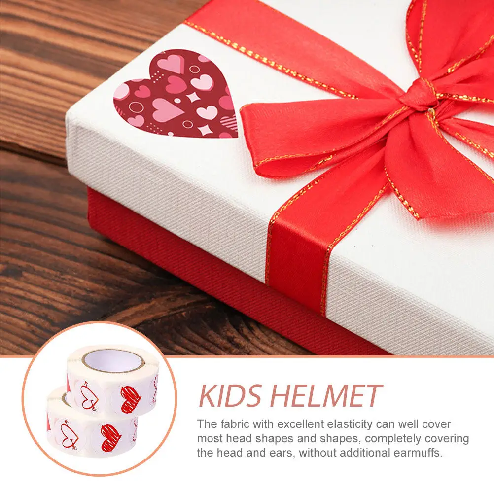 

2 Rolls Heart Pattern Decals Valentine's Day Stickers for Gifts Sealing Wrapping Labels Festive Love Stickers for Candy Bags and