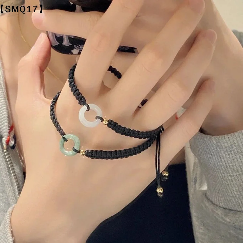 Lucky Couple Bracelet Peace Buckle Hand Weaving Bracelet Vintage Girlfriend Birthday Gift【SMQ】