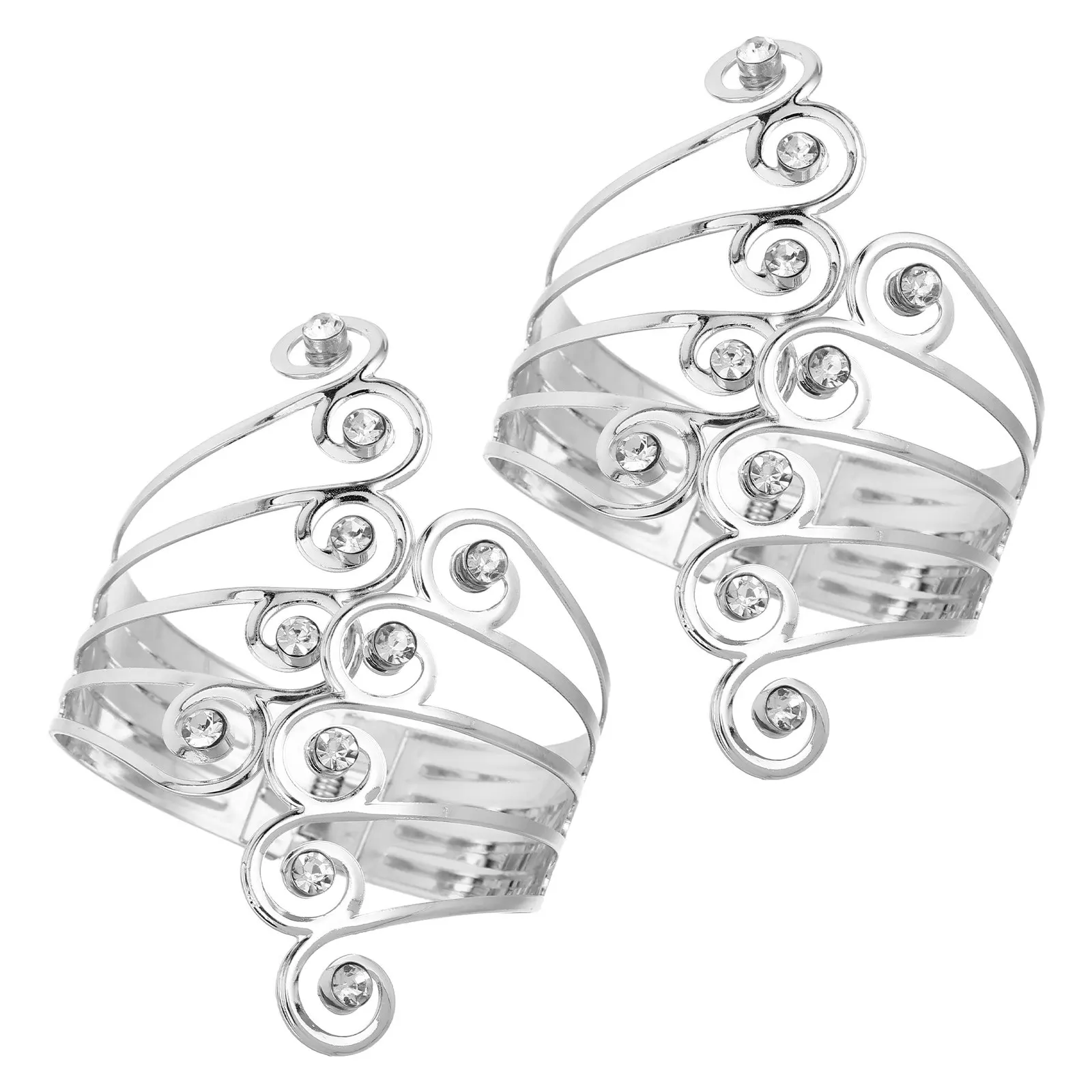 Curtain Tieback Clips 2 Pack Rhinestone Decorative Buckles for Bedroom Living Room Window Drapes